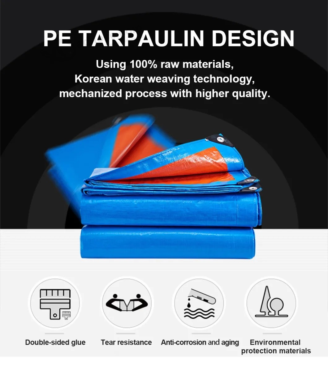 Waterproof Fabric PE Tarpaulin with Logo Tarpaulin 300GSM