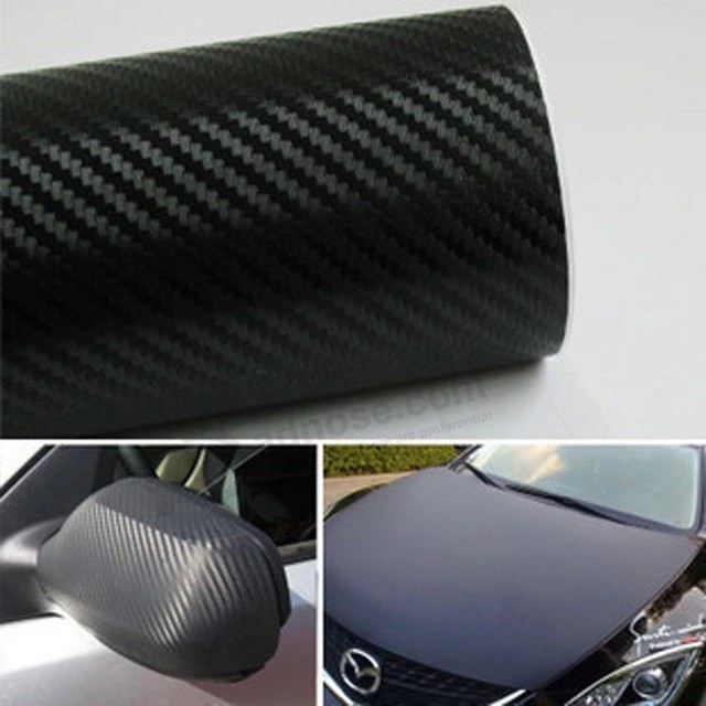 Best Quality Fexible Self Adhesive Removable PVC Car Wrap 3D Carbon Fiber Vinyl with Air Release Channel