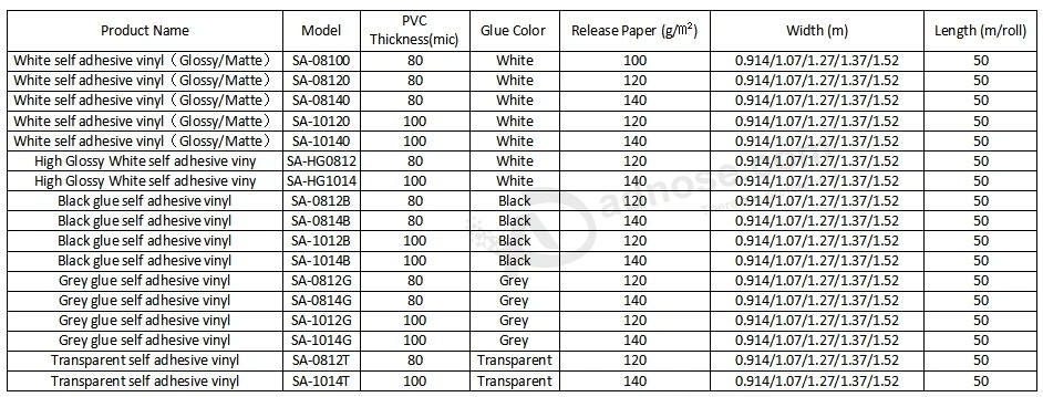 High Quality Bubble Free Grey/Black Glue PVC Self Adhesive Vinyl
