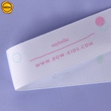 Sinicline Custom Logo Print Grosgrain Ribbon for Kids Wear