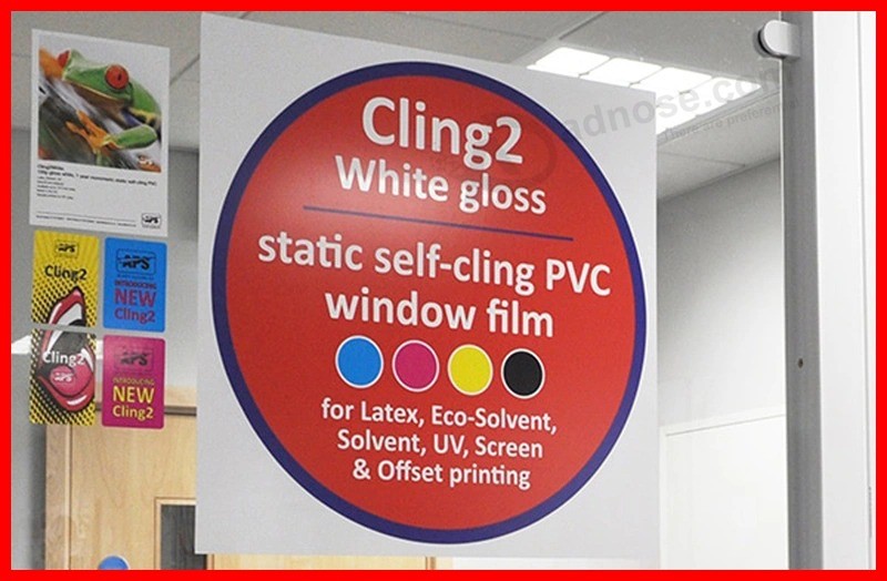 China Factory Sale Transparent Static Film PVC 155mic Outdoor Print