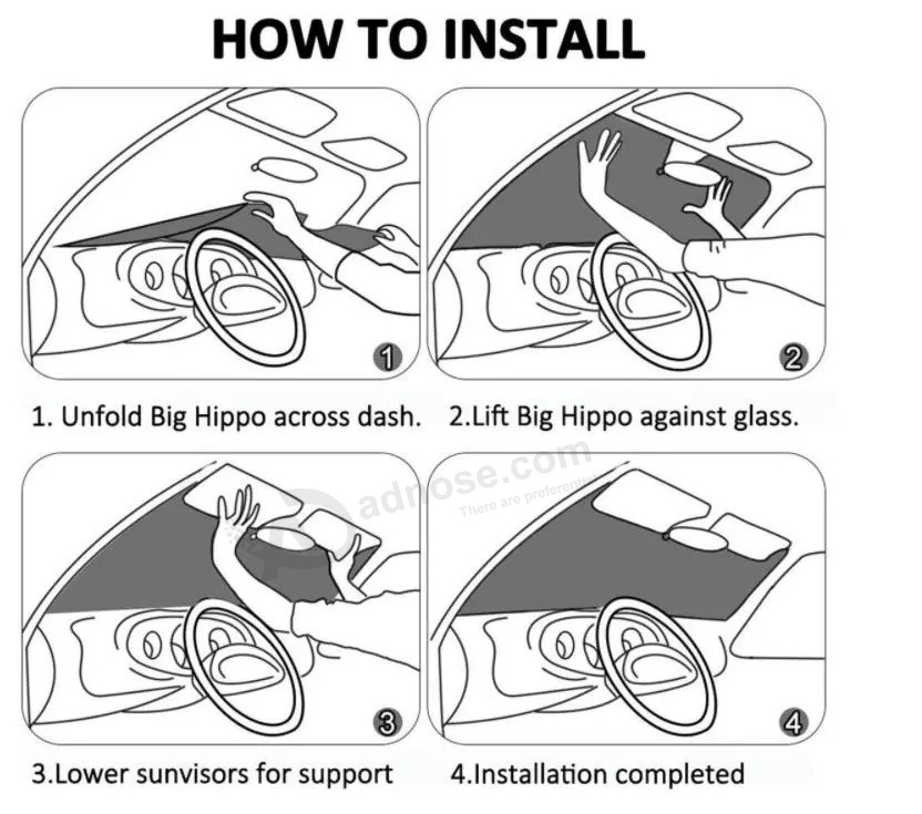 Custom Design Cartoon Car Windshield Heat Insulation UV Protection Sunshade