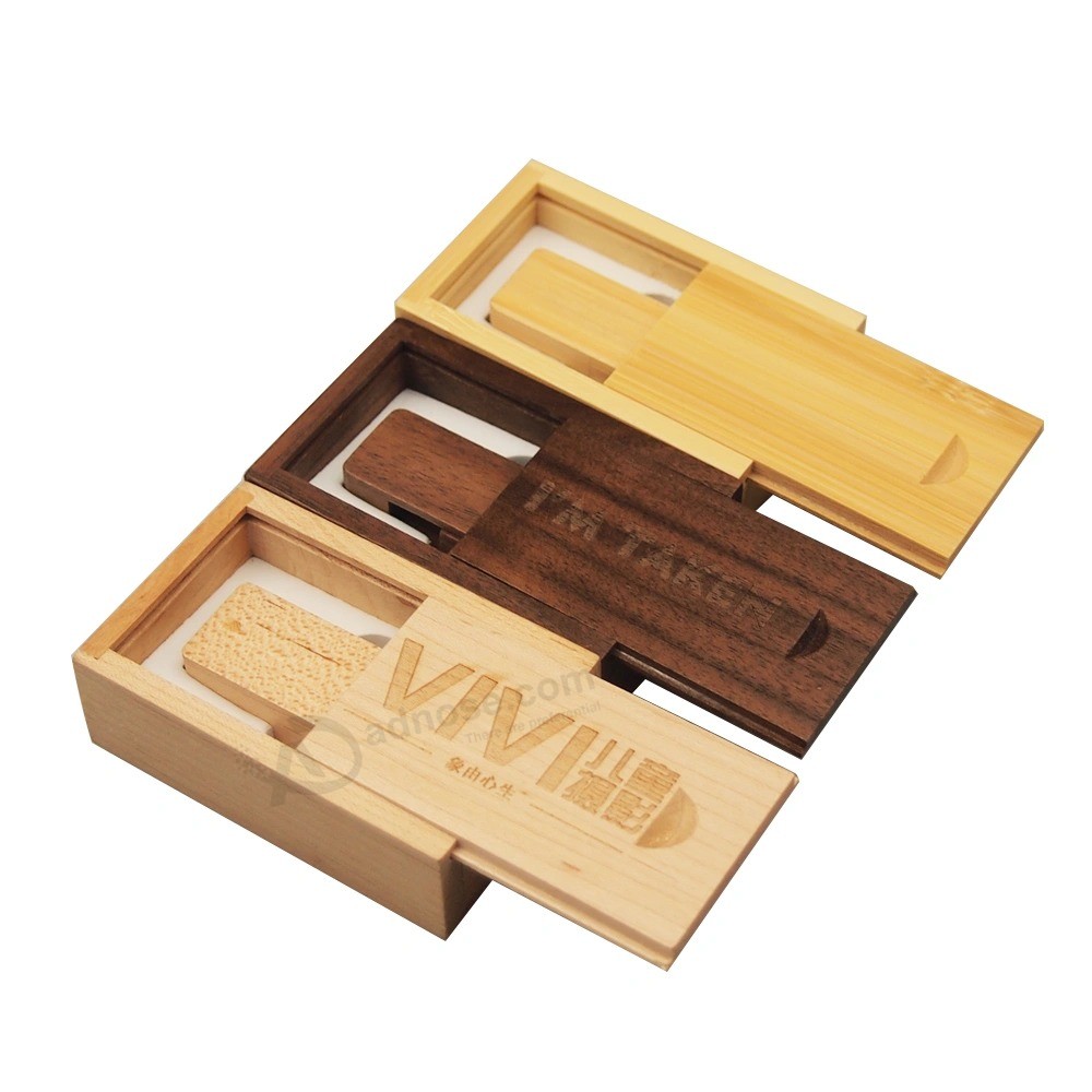 50PCS/Lot Free Custom Logo Wooden Rotating USB Flash Drive Creative Pen Drive 4GB 8GB 16GB 32GB U Disk