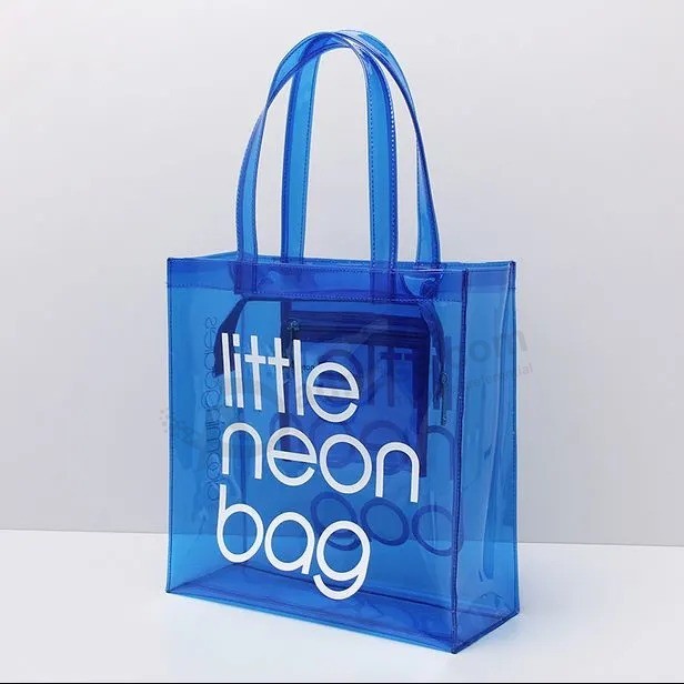 Four Colors PVC Tote Bag with Custom Logo for Shopping or Daily Life
