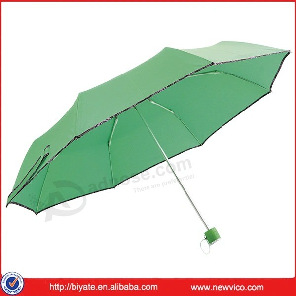 Compact Promotion 3 Folding Umbrella with Customized Logo Printing