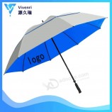 68 UV Protection Strong Wind Cheater Outdoor Vented Rain and Sun Golf Umbrella with Custom Logo Printing for Promotion Advertising