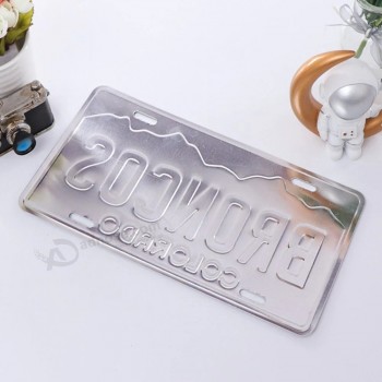 Printed Embossed Car License Plate Motorcycle Number Plate Custom Metal Nameplate