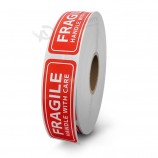 Custom Product Logo Stickers Thermal Fragile Label Warning Labels