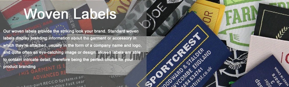 Custom Logo Woven Border 100% Polyester Ribbon Woven Labels