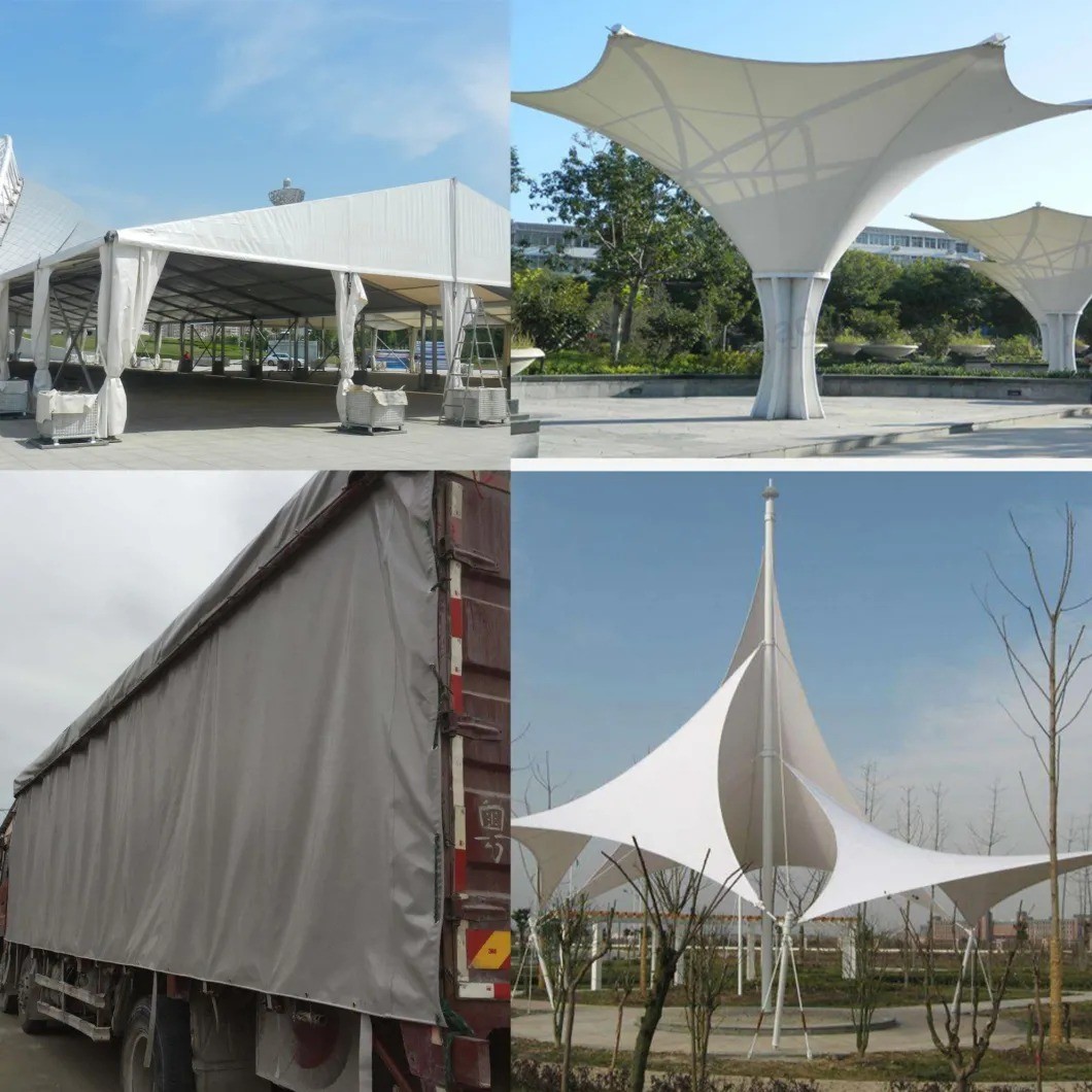 100% Polyester 1000d*1000d 18*18, Gray Matte Surface PVC Coated Tarpaulin with Logo OEM Service