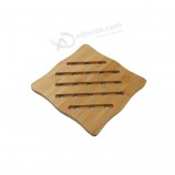 Bamboo Hot Dishes Hot Plate Coaster with logo