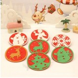 Christmas New Year Wool Felt Placemat Drink Beer Cup Mat Coffee Placemat Gift Elk
