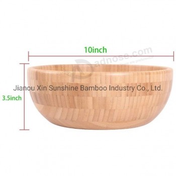 Organic Natural Bamboo Bowls Serving Dish Dinnerware for Fruits or Salads