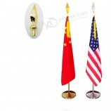 Weighted Metal Floor Stand Indoor Flagpoles - Gold