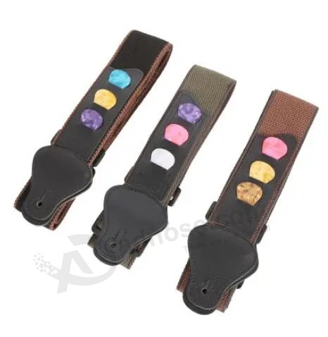 New Arrival Hot Sell Guitar Strap with 3 Pick Holders
