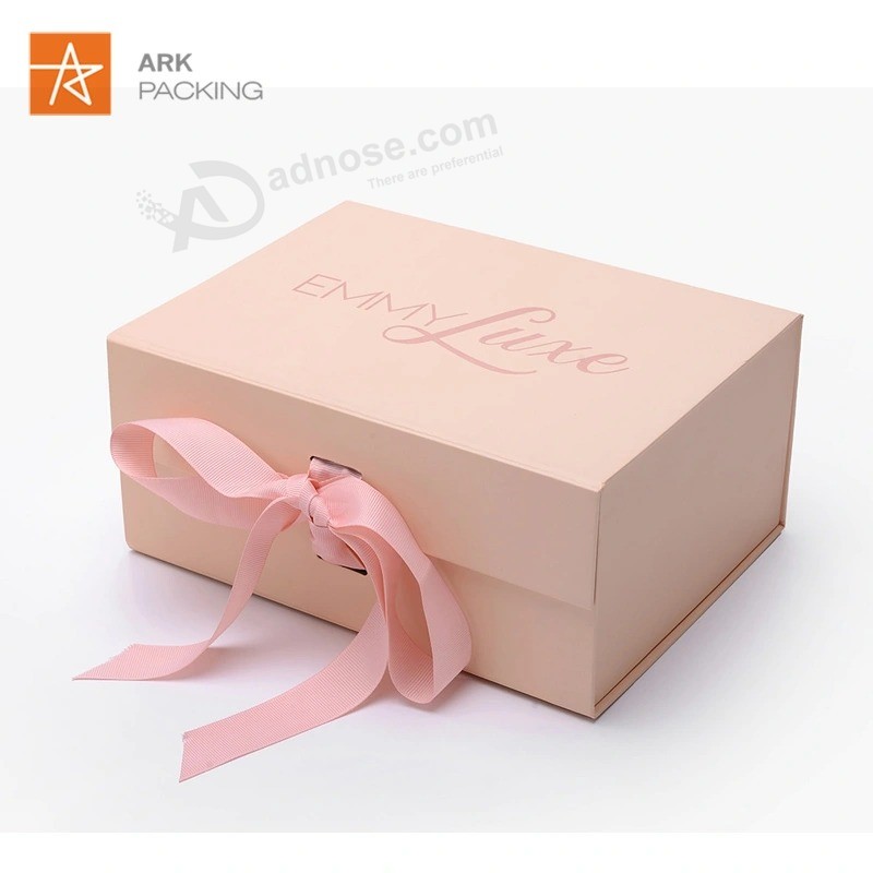 Factory Custom Printed Cardboard Carton Gift Magnetic Packaging Paper Folding Boxes with Ribbon Jewelry Cosmetics Perfume