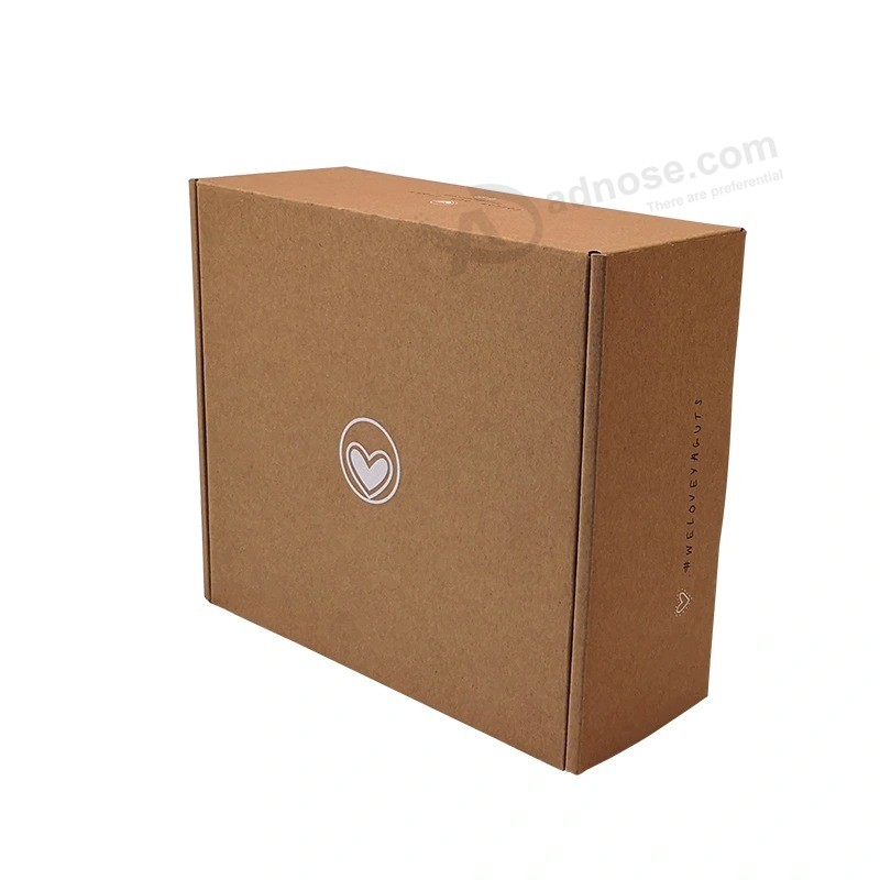 Wholesale Custom Brown Kraft Paper Corrugated Cardboard Carton Delivery Packaging Box for Mail