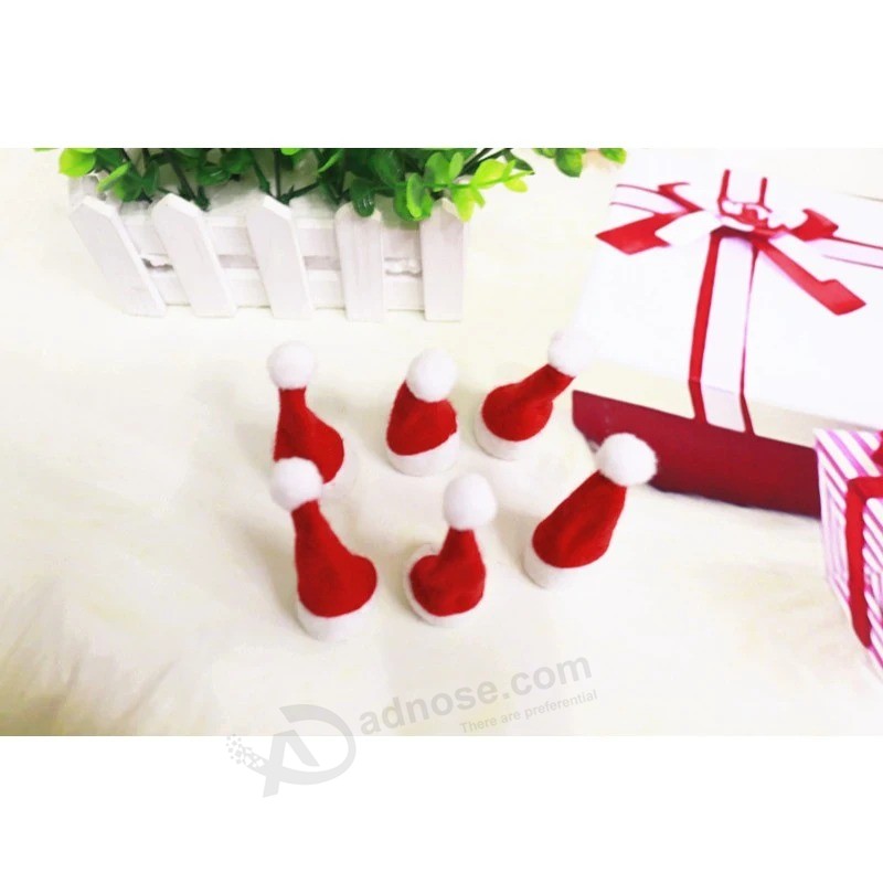 10PCS/Set Mini Candy Christmas Hat Lollipop Topper Cover Hat New Year Festival Party Decoration Cute Children Gift