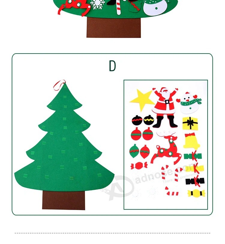 New Oversized Christmas Decoration Children′s Handmade Puzzle DIY Felt Cloth Christmas Tree Pendant Gift Decoration