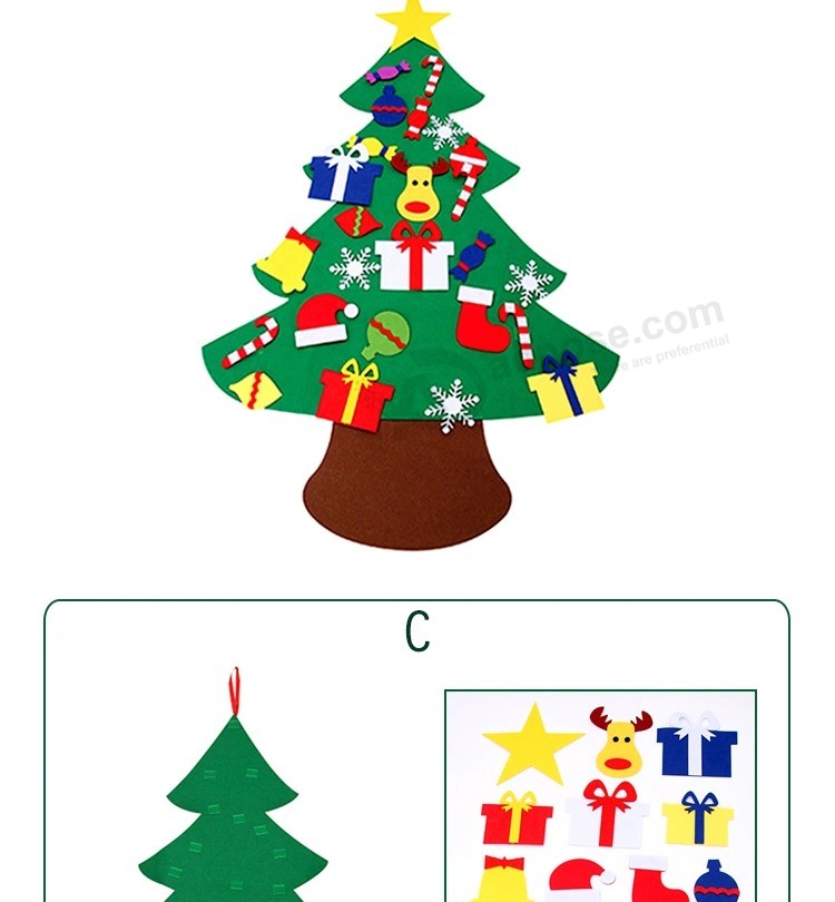 New Oversized Christmas Decoration Children′s Handmade Puzzle DIY Felt Cloth Christmas Tree Pendant Gift Decoration