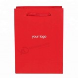 China Manufactures Small White Luxury Carrier Wedding Custom Logo Printed Paper Gift Bag with Handle