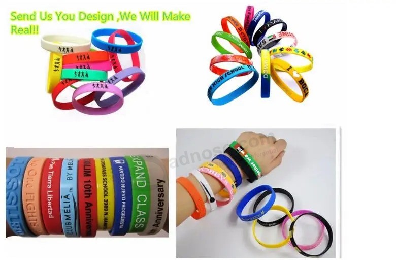 Fatory Cheap Customized Logo Events Silicon Bracelet Wristband