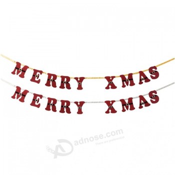 2021 Party Letter Hanging Bunting Felt Custom Merry Christmas Banner