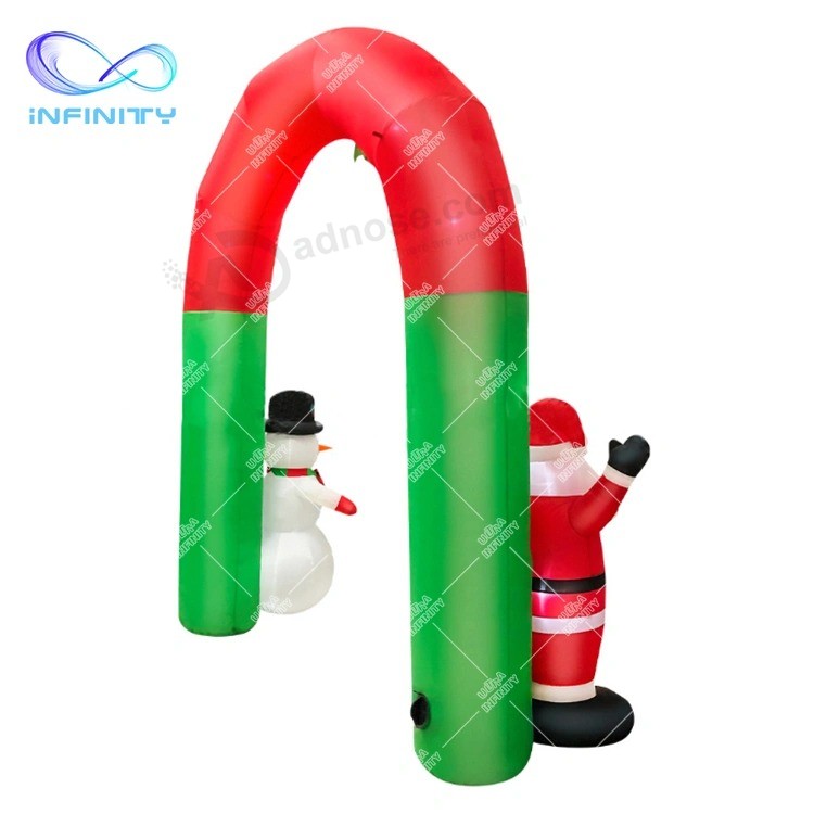 2.4m 8FT Inflatable Santa Arch Outdoor Decoration Christmas Blow up Santa Arch for Advertising