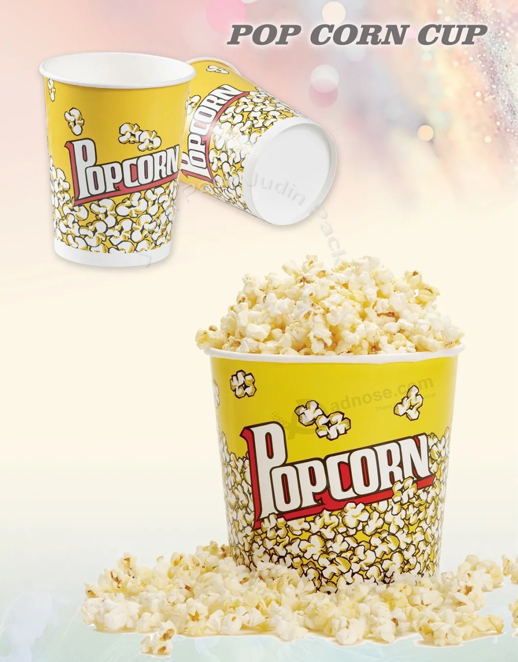 Wholesale Disposable Custom Logo Printed Popcorn Paper Cup for Camping