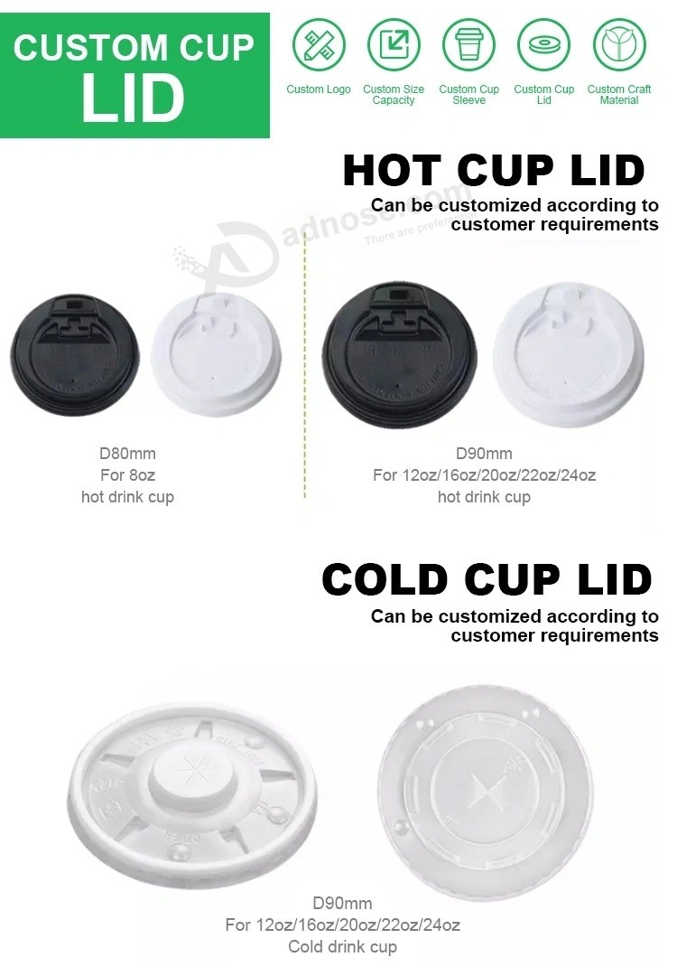 OEM Custom Logo High Quality Disposable Biodegradable 8 Oz Double Wall Paper Coffee Cups with Lids