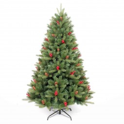 Yh2007 Factory Sale Cheap Green PVC Christmas Tree with Pinecone for Christmas Decoration