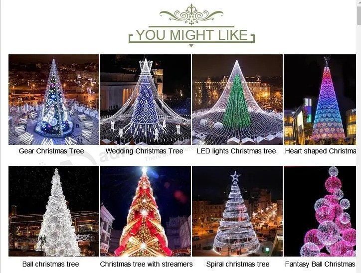 Outdoor Wholesale Price Giant LED Christmas Tree for Square Christmas Decoration