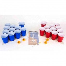 Wholesale High Quality Bulk Lot 25 Piece Full Size Large 16oz Colorful Beer Cup Kit for Parties Events Games