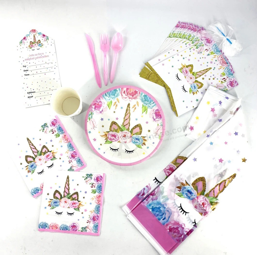 Kids Birthday Unicorn Party Set Event Themed Party Supplies
