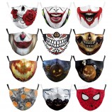 Fashion Design Adult Size Reusable Cotton Cloth Customised Luxury Party Favor Horror Devil Festival Halloween Mask for Sale