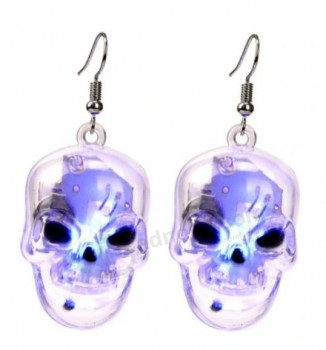 Halloween Ornaments LED Earrings Festival Gifts Wholesale China Punk Jewelry Halloween LED Flashing Earrings
