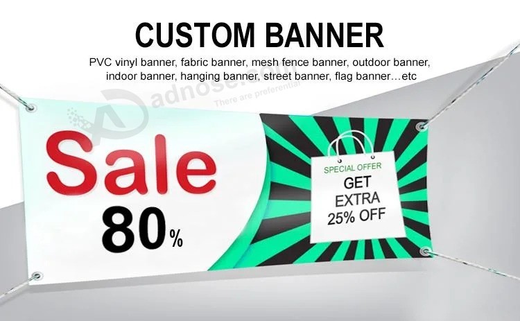 Customized Hanging PVC Mesh Banner Fabric Mesh Banner Full Color Printing Outdoor Mesh Banner