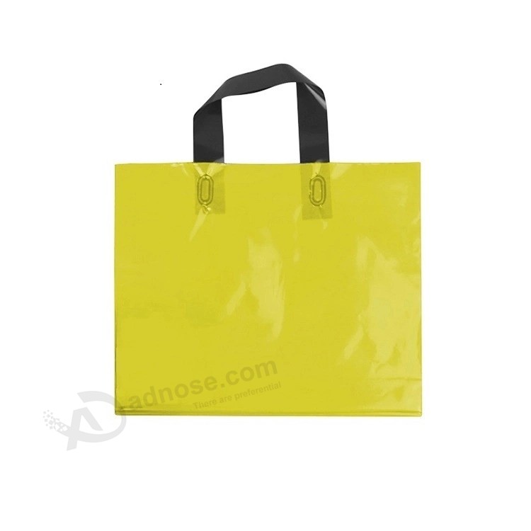 Logo Printed Handle Shopping Plastic Bag with Die Cut Handle