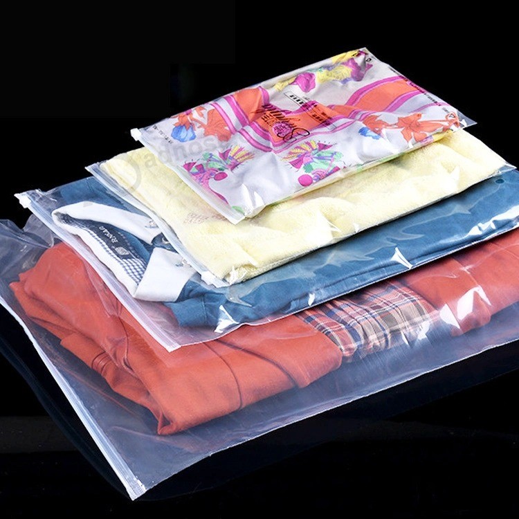 Plastic Zipper Packing Bag with Customized Logo for Clothes
