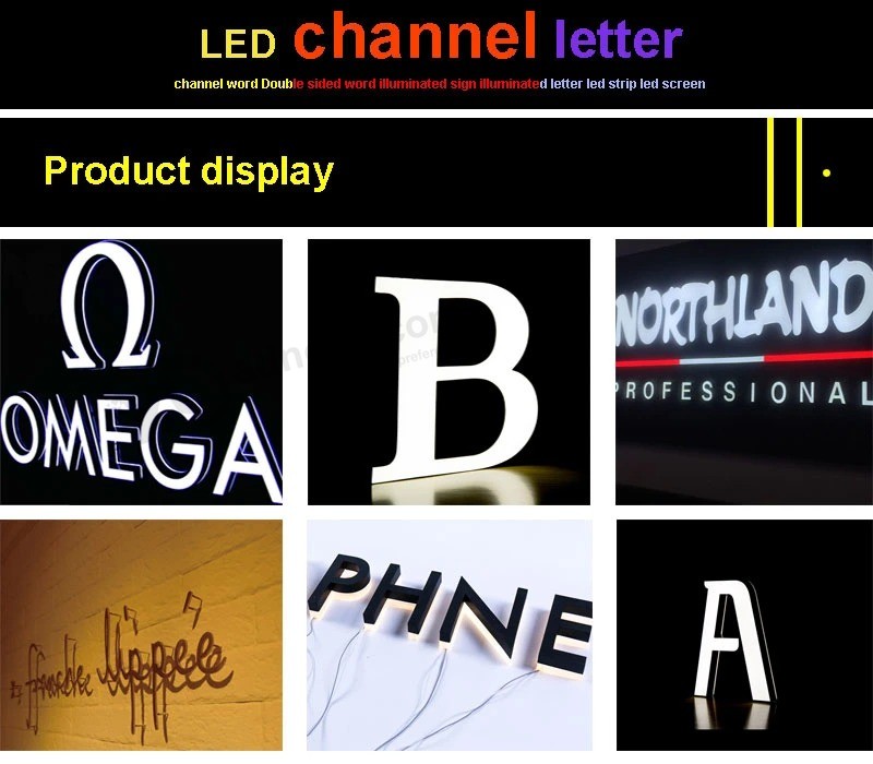 Outdoor LED Sign Channel Letter Luminous Character for Advertising