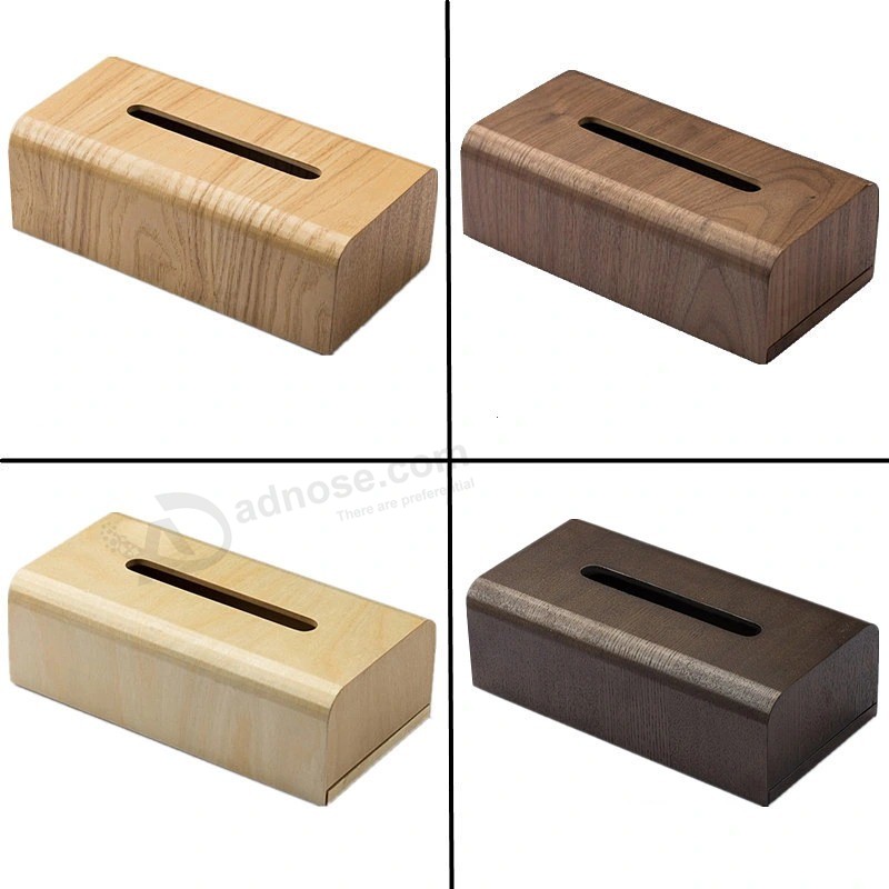 Customized Wood Tissue Box Wood Towel Box Paper Storage Box