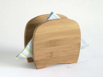 Eco-Friendly Restaurant Bamboo Napkin Holder Paper Tissue Box for Kitchen Hotel Napkin Serviette Holder