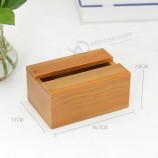 Custom Logo Luxury Homeware Bamboo Wood Tissue Box with any size