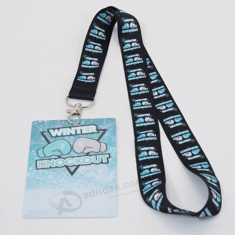 Factory Customized Logo Polyester Sublimation/Screen Lanyard with Length 900mm (YB-HD-35)