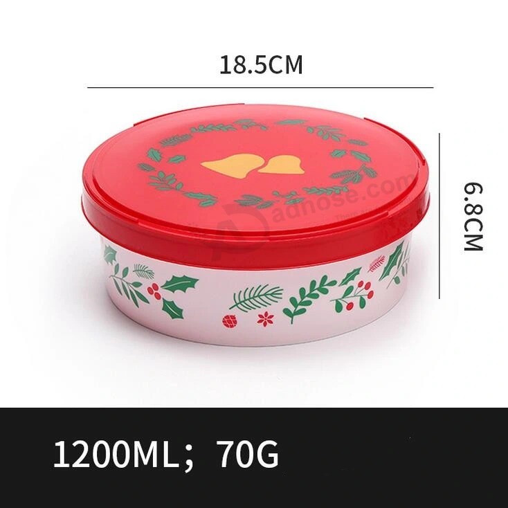 Hot Selling Christmas Home Picnic Food Safe Set of Three School Children Storage Plastic Snack Candy Lunch Bento Box