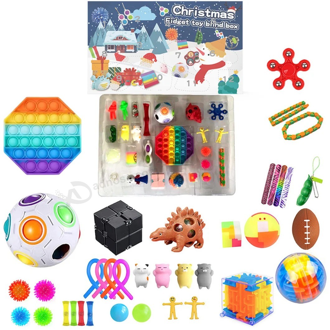 2021 Fidget Advent Calendar, Christmas Countdown Calendar Blind Box Sensory Fidget Toys Set