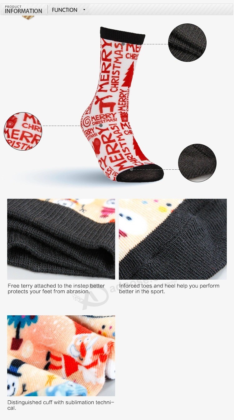 Red Christmas Tree Pattern Gift Unisex Polyester Socks