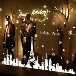 クリスマススノーフレークウィンドウしがみつく装飾クリスマスパーティーステッカーデカールオーナメント