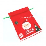 Wj-Drawstring Bag 002 Non-Woven Drawstring Bag Christmas Drawstring Gift Bag 25X35cm