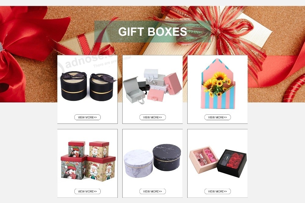 Custom Jewelry Packaging Cardboard Paper Gift Box with Ribbon Bow